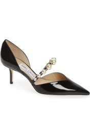 Jimmy Choo Aurelie Imitation Pearl Strap Pointed Toe Pump at Nordstrom