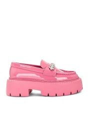 Jimmy Choo Bryer Flat Patent Leather Loafer in Candy Pink FWRD at FWRD