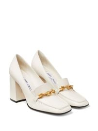 Jimmy Choo Diamond Tilda 85mm Leather Pumps in Latte at Farfetch