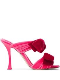 Jimmy Choo Flaca 100mm Velvet Mules - at Farfetch