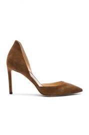 Jimmy Choo Liz 100 Suede Heel in Cacao   FWRD at Forward