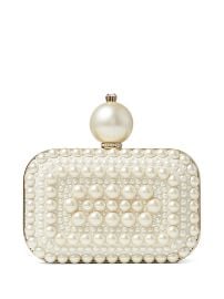 Jimmy Choo Micro Cloud pearl-embellished Clutch Bag White at Farfetch