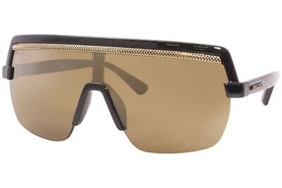 Jimmy Choo PoseS 807VP Sunglasses Womenaposs BlackGold Mirror Lenses Shield 99mm eBay at eBay