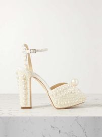 Jimmy Choo Sacaria Embellished Platform Sandal at Net a Porter