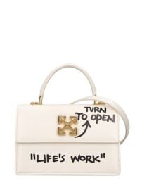 Jitney 14 leather top handle bag - Off-White - Women Luisaviaroma at Luisaviaroma