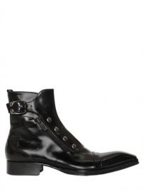 Jo Ghost Polished Leather Ankle Boots at Luisaviaroma