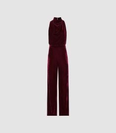 Joan velvet jumpsuit by Reiss at Reiss