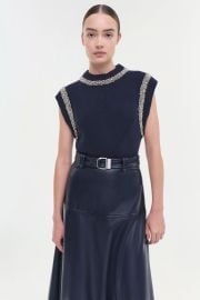 Joanae Sleeveless Sweater - Midnight Blue SIMKHAI at Simkhai