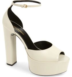 Jodie Ankle Strap Platform Sandal by Saint Laurent at Nordstrom