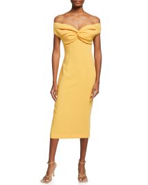 Jody Off-the-Shoulder Midi Dress at Neiman Marcus