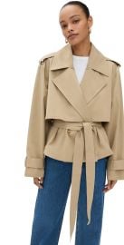 Joe\'s Jeans The Liz Cropped Trench Coat Camel M at Shopbop