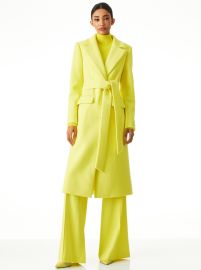 Joelle Belted Coat In Sunflower  Alice And Olivia at Alice + Olivia