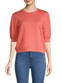 Joes Jeans Cropped Puff Sleeve Sweatshirt on SALE at Saks Off 5th