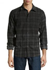 Joes Jeans Plaid Flannel Sport Shirt BlackCharcoal at Last Call