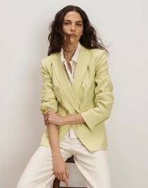 Johanan Lace Trim Camisole in Pistachio at Veronica Beard