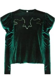 Johanna Ortiz   Hamlet embellished stretch-velvet top at Net A Porter