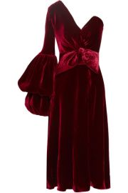 Johanna Ortiz   Sabina one-shoulder velvet dress at Net A Porter