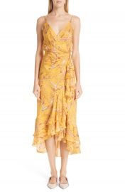 Johanna Ortiz Daffodil Print Silk Midi Dress   Nordstrom at Nordstrom