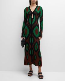 Johanna Ortiz Mysterious World Knit Midi Dress at Neiman Marcus