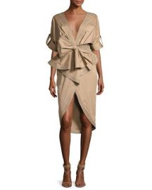 Johanna Ortiz Patagonia Poplin Trench Dress  Khaki at Neiman Marcus