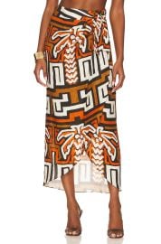 Johanna Ortiz Sea of Sand Wrap Skirt at Revolve