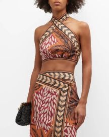 Johanna Ortiz Yoruba Halter Crop Top at Neiman Marcus