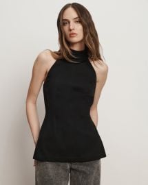 Johanne Halter Top in Black at Veronica Beard
