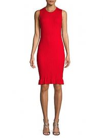 John   Jenn - Ribbed Ruffle-Hem Dress at Saks Off 5th