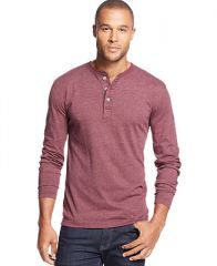 John Ashford Solid Marled Henley Shirt - T-Shirts - Men - Macys at Macys