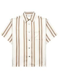 John Elliott stripe-print Silk Shirt White at Farfetch