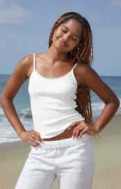 John Galt White amp Pink Floral Skylar Tank Top Pacsun at PacSun