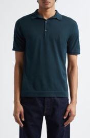 John Smedley Mycroft Cotton Polo Sweater at Nordstrom