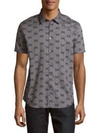 John Varvatos - Butterfly Print Cotton Casual Button Down Shirt at Saks Off 5th