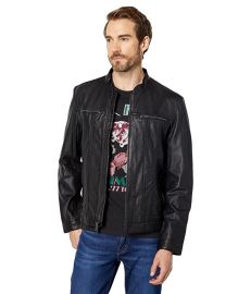 John Varvatos Band Collar Jacket L858T1B com at Zappos