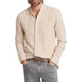 John Varvatos Brayden Band Collar Button-Up Shirt at Nordstrom