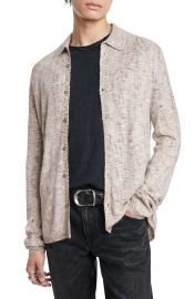 John Varvatos Carvaggio Slub Collared Cardigan at Nordstrom