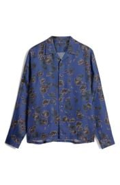 John Varvatos Charlie Floral Button-Up Camp Shirt at Nordstrom