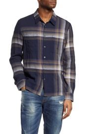 John Varvatos Cole Regular Fit Plaid Seersucker Button Up Shirt at Nordstrom Rack