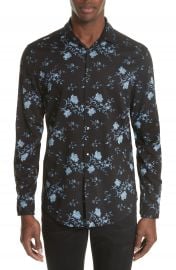 John Varvatos Collection Slim Fit Floral Print Sport Shirt at Nordstrom