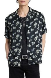 John Varvatos Dan Abstract Floral Camp Shirt at Nordstrom