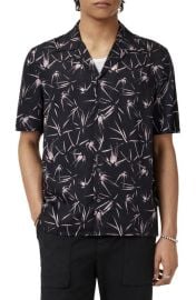 John Varvatos Dan Print Modal Camp Shirt at Nordstrom