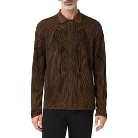 John Varvatos Dorian Knit Button-Up Shirt at Nordstrom