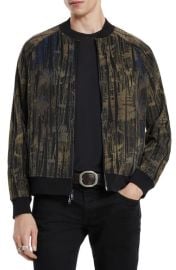 John Varvatos Hammond Foliage Jacquard Bomber Jacket at Nordstrom