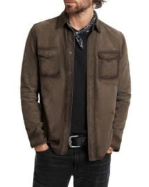 John Varvatos Izzy Suede Shirt Jacket Bloomingdales at Bloomingdales