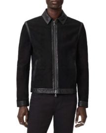 John Varvatos Jaxon Waxed Suede Jacket Bloomingdalex27s Men Coats amp Jackets Spring Jackets at Bloomingdales