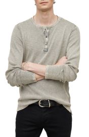 John Varvatos Memphis Waffle Long Sleeve Henley at Nordstrom