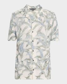John Varvatos Menx27s Conant Desert Flower Camp Shirt at Neiman Marcus