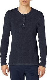 John Varvatos Menx27s Memphis Waffle Henley at Mens Clothing store at Amazon