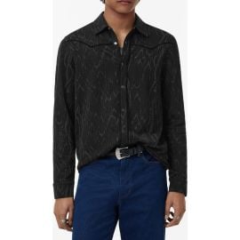 John Varvatos Miner Jacquard Snap-Up Western Shirt at Nordstrom