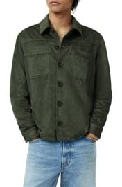 John Varvatos Mota Regular Fit Faux Suede Shirt Jacket at Nordstrom